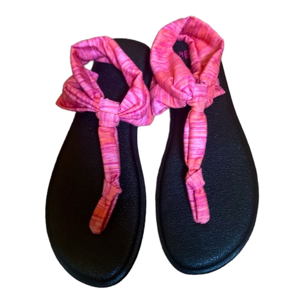 🍄 Sanuk Pink Yoga Sling Sandals Size 7 Excellent condition Outdoor Active Shoes